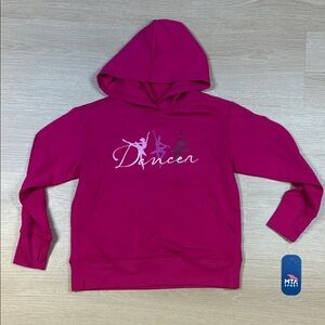 NEW MTA Sport Vibrant Pink DANCER Ballet Ballerina Dance Hoodie Sweatshirt